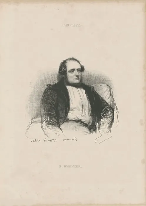 Framed Print : Portrait of Henry Monnier (1799-1877), 1840. Creator: Gavarni, Paul (1804-1866) Framed Print : Portrait of Henry Monnier (1799-1877), 1840. Creator: Gavarni, Paul (1804-1866)
