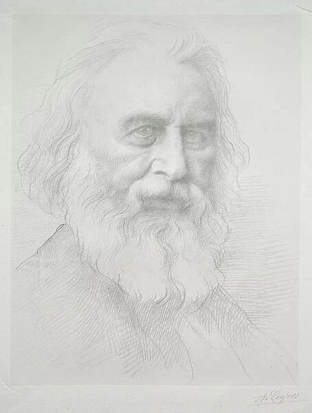 Portrait of Henry Wadsworth Longfellow (2nd Plate). Creator: Alphonse Legros (French, 1837-1911)