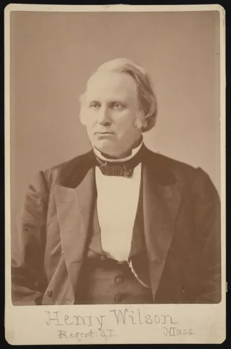 Framed Print : Portrait of Henry Wilson (1812-1875), Before 1876. Creator: Augustus Marshall Framed Print : Portrait of Henry Wilson (1812-1875), Before 1876. Creator: Augustus Marshall