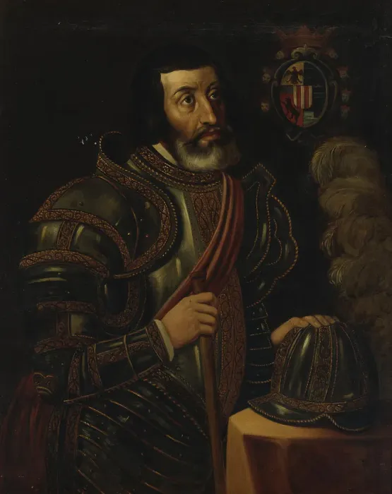 Framed Print : Portrait of Hernan Cortes (1485-1547) Framed Print : Portrait of Hernan Cortes (1485-1547)