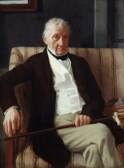 Framed Print : Portrait of Hilaire de Gas, grandfather of the artist, 1857. Artist: Edgar Degas Framed Print : Portrait of Hilaire de Gas, grandfather of the artist, 1857. Artist: Edgar Degas