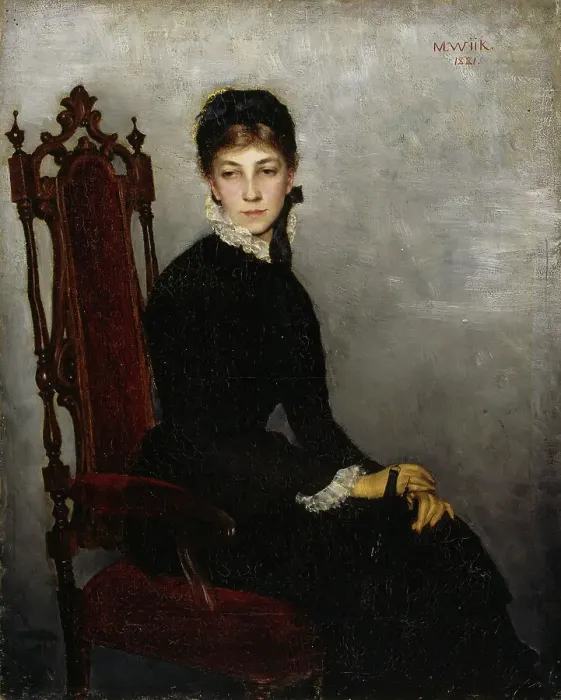 Framed Print : Portrait of Hilda Wiik, 1881. Creator: Maria Wiik Framed Print : Portrait of Hilda Wiik, 1881. Creator: Maria Wiik