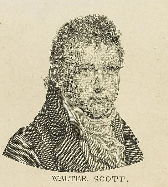 Portrait of the historical novelist and poet Sir Walter Scott (1771-1832), c. 1800