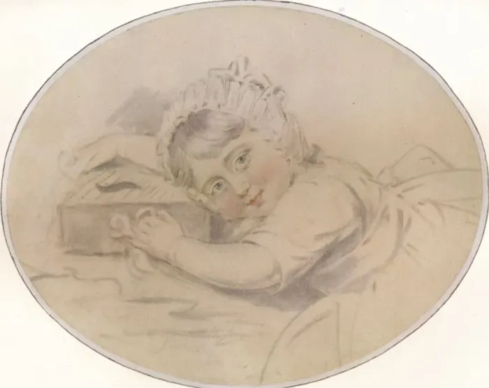 Framed Print : Portrait of the Hon. Henry Burrell as a Child, 1784, (1917). Artist: John Downman Framed Print : Portrait of the Hon. Henry Burrell as a Child, 1784, (1917). Artist: John Downman