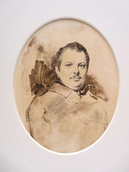 Portrait of Honore de Balzac (1799-1850), c. 1829. Creator: Deveria, Achille (1800-1857)