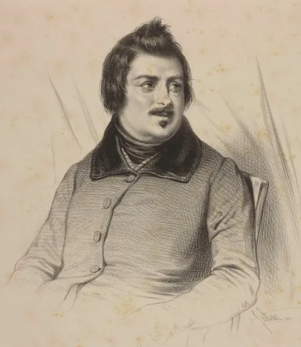 Framed Print : Portrait of Honore de Balzac (1799-1850), c. 1840 Framed Print : Portrait of Honore de Balzac (1799-1850), c. 1840
