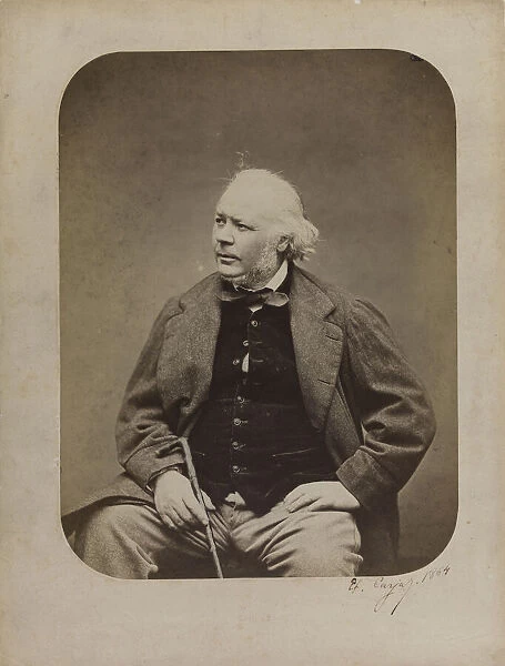 Portrait of HonoreDaumier (1808-1879), 1864. Creator: Carjat
