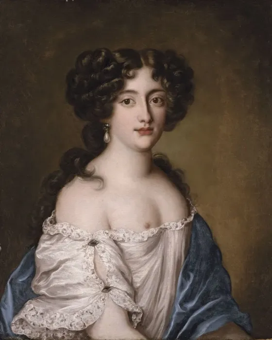 Framed Print : Portrait of Hortense Mancini (1646-1699), Duchesse Mazarin, as Aphrodite, ca 1675 Framed Print : Portrait of Hortense Mancini (1646-1699), Duchesse Mazarin, as Aphrodite, ca 1675