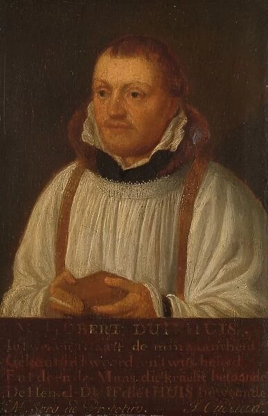 Portrait of Huybert Duyfhuys (c.1515-81), Pastor of the Church of St James, Utrecht, 1630-1670. Creator: Hendrik Martensz. Sorgh
