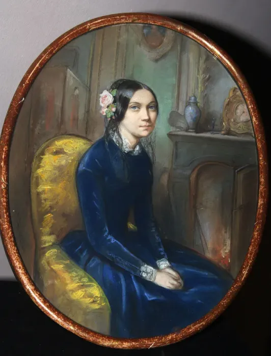 Framed Print : Portrait of Idalia Poletika, 1848. Artist: Dessain, Emile Francois (1808-1882) Framed Print : Portrait of Idalia Poletika, 1848. Artist: Dessain, Emile Francois (1808-1882)
