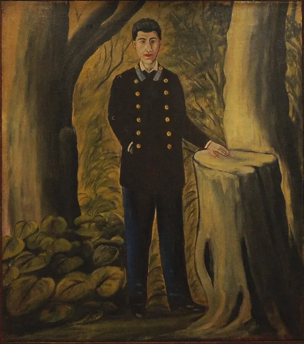 Framed Print : Portrait of Ilia Zdanevich, 1913. Creator: Pirosmani, Niko (1862-1918) Framed Print : Portrait of Ilia Zdanevich, 1913. Creator: Pirosmani, Niko (1862-1918)
