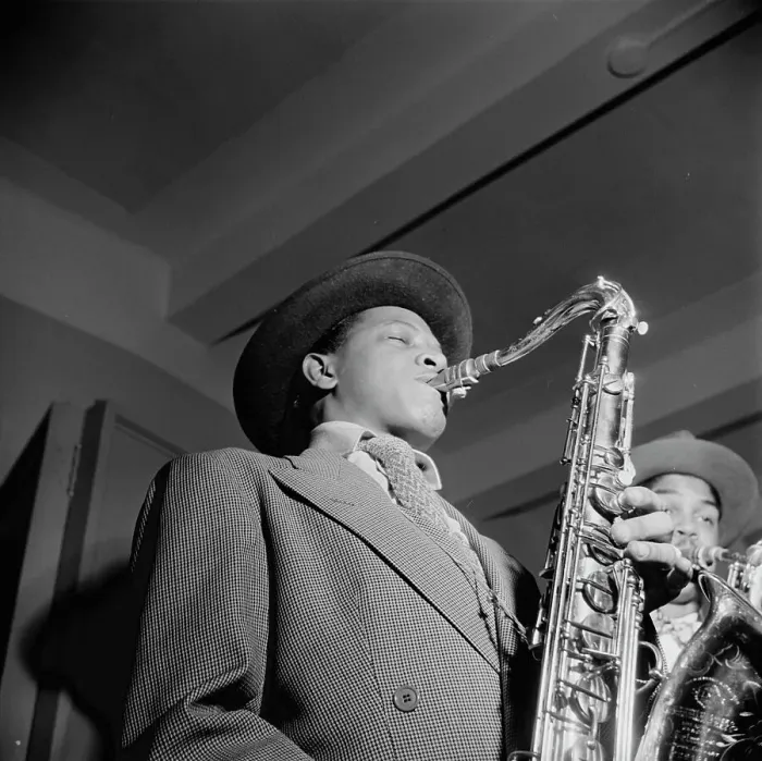 Framed Print : Portrait of Illinois Jacquet, New York, N.Y. ca. May 1947. Creator: William Paul Gottlieb Framed Print : Portrait of Illinois Jacquet, New York, N.Y. ca. May 1947. Creator: William Paul Gottlieb