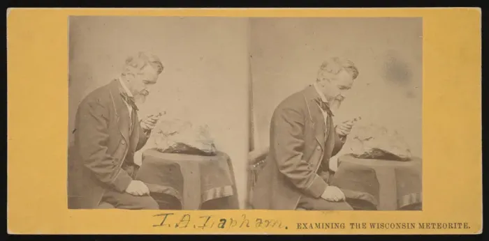 Framed Print : Portrait of Increase Allen Lapham (1811-1875) - Examining the Wisconsin Meteorite Framed Print : Portrait of Increase Allen Lapham (1811-1875) - Examining the Wisconsin Meteorite