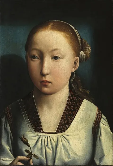 Framed Print : Portrait of an Infanta. Catherine of Aragon (?), 1496. Creator: Juan de Flandes, the Elder Framed Print : Portrait of an Infanta. Catherine of Aragon (?), 1496. Creator: Juan de Flandes, the Elder