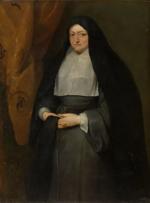 Framed Print : Portrait of Infanta Isabella Clara Eugenia of Spain (1566-1633) as a nun, 1620s. Creator: Dyck, Sir Anthony van (1599-1641) Framed Print : Portrait of Infanta Isabella Clara Eugenia of Spain (1566-1633) as a nun, 1620s. Creator: Dyck, Sir Anthony van (1599-1641)
