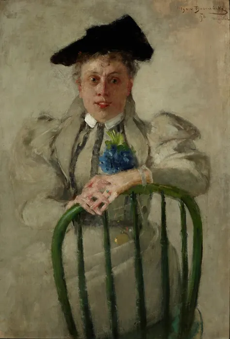 Framed Print : Portrait of Irena Zbigniewicz nee Serda, 1896. Creator: Olga Boznanska