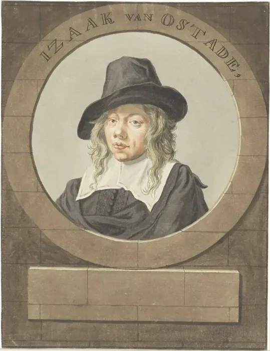Framed Print : Portrait of Isaac van Ostade, 1620-1685. Creator: Anon