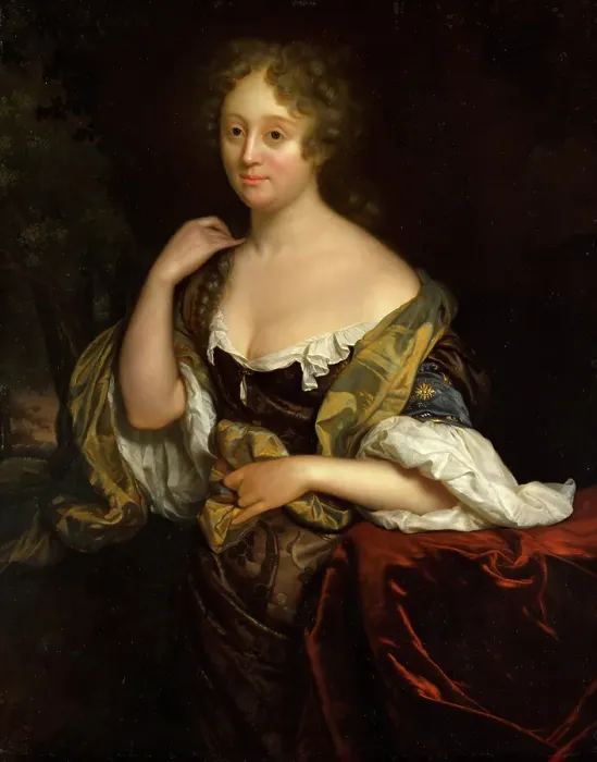 Framed Print : Portrait of Isabella Agneta Deutz (1658- 1694 / 96). Creator: Godfried Schalcken Framed Print : Portrait of Isabella Agneta Deutz (1658- 1694 / 96). Creator: Godfried Schalcken