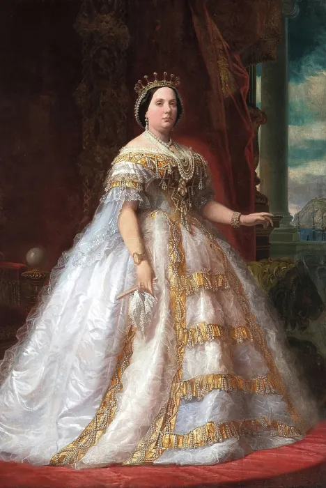 Framed Print : Portrait of Isabella II of Spain (1830-1904), c1860. Creator: Madrazo y Kuntz, Federico de (1815-1894) Framed Print : Portrait of Isabella II of Spain (1830-1904), c1860. Creator: Madrazo y Kuntz, Federico de (1815-1894)