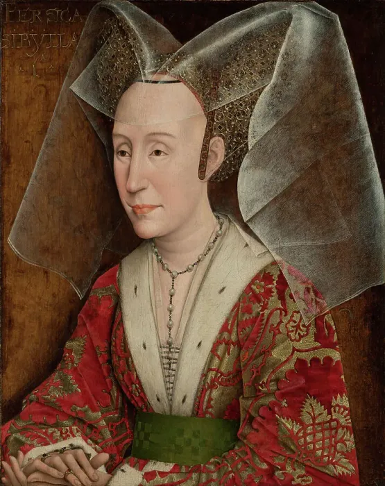 Framed Print : Portrait of Isabella of Portugal, about 1450. Creator: Workshop of Rogier van der Weyden Framed Print : Portrait of Isabella of Portugal, about 1450. Creator: Workshop of Rogier van der Weyden