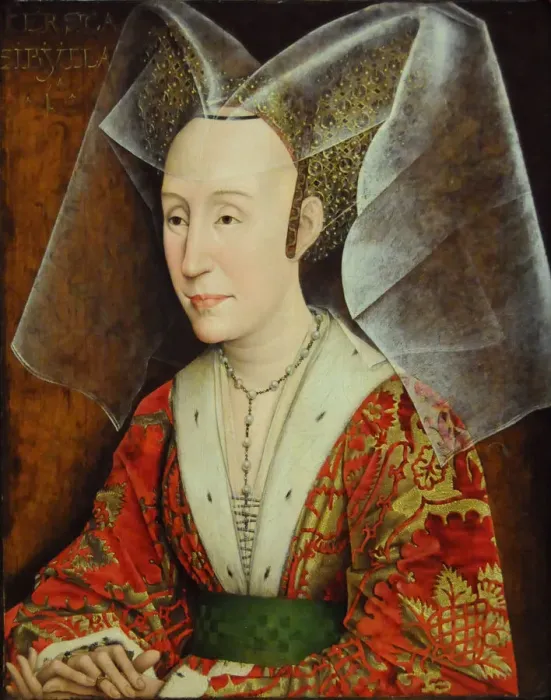 Framed Print : Portrait of Isabella of Portugal, wife of Philip III Duke of Burgundy (1397-1471), ca 1450-1475. Artist: Weyden, Rogier, van der (ca. 1399-1464) Framed Print : Portrait of Isabella of Portugal, wife of Philip III Duke of Burgundy (1397-1471), ca 1450-1475. Artist: Weyden, Rogier, van der (ca. 1399-1464)