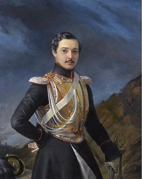Portrait of Ivan Alexandrovich Balashov (1816-1841). Artist: Orlov, Pimen Nikitich (1812-1863)