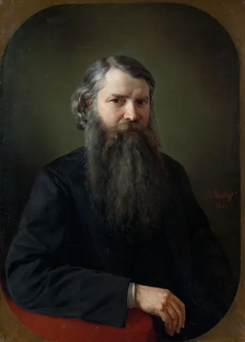 Framed Print : Portrait of Ivan Yegorovich Zabelin (1820-1908), 1871. Artist: Sherwood, Vladimir Osipovich (1832-1897) Framed Print : Portrait of Ivan Yegorovich Zabelin (1820-1908), 1871. Artist: Sherwood, Vladimir Osipovich (1832-1897)