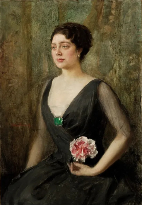Framed Print : Portrait of Izabela Szembekowa, c1912. Creator: Teodor Axentowicz Framed Print : Portrait of Izabela Szembekowa, c1912. Creator: Teodor Axentowicz