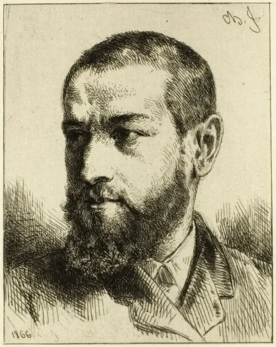Framed Print : Portrait of J. J. Guiffrey, 1866. Creator: Charles Emile Jacque Framed Print : Portrait of J. J. Guiffrey, 1866. Creator: Charles Emile Jacque