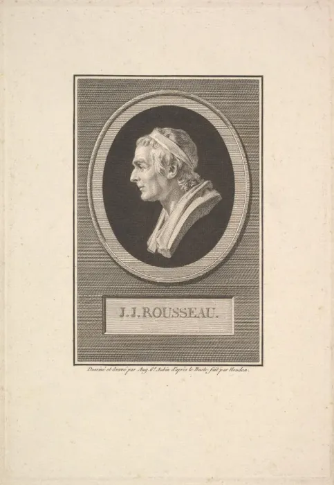 Framed Print : Portrait of J. J. Rousseau, 1801. Creator: Augustin de Saint-Aubin Framed Print : Portrait of J. J. Rousseau, 1801. Creator: Augustin de Saint-Aubin