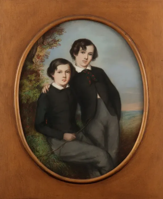 Framed Print : Portrait of J. McNeill Whistler and His Brother William (Dr. William Whistler), 1847 Framed Print : Portrait of J. McNeill Whistler and His Brother William (Dr. William Whistler), 1847