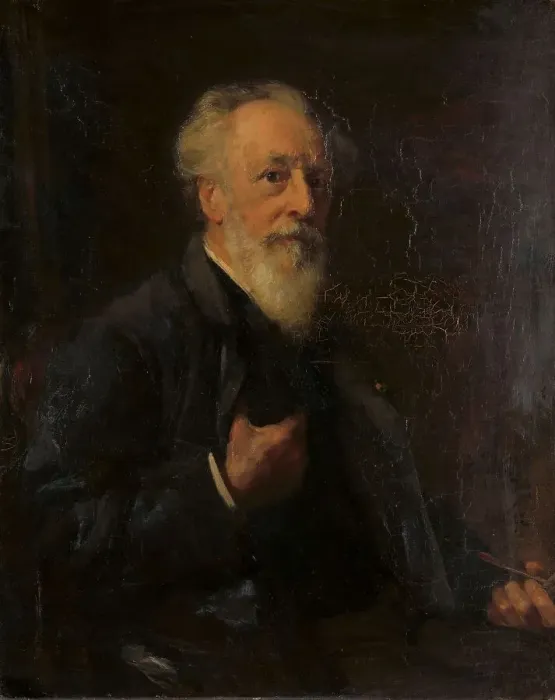 Framed Print : Portrait of J.A.B. Stroebel (1821-1905), painter, 1892. Creator: Pieter de Josselin de Jong