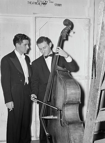 Portrait of Jack Lesberg and Leonard Bernstein, New York, N.Y. ca. Dec. 1946. Creator: William Paul Gottlieb