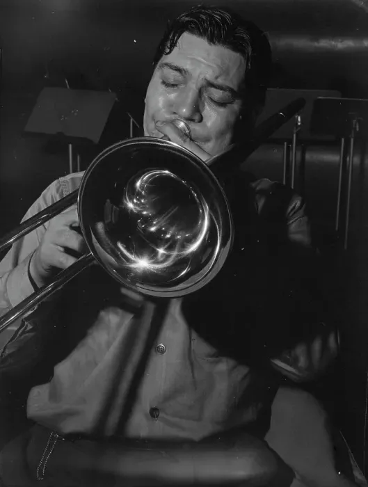 Framed Print : Portrait of Jack Teagarden, Victor studio, New York, N.Y. ca. May 1947. Creator: William Paul Gottlieb