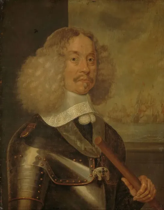 Framed Print : Portrait of Jacob Baron van Wassenaer, Lord of Obdam, Lieutenant-Admiral of Holland... 1640-1665. Creator: Abraham van Westervelt