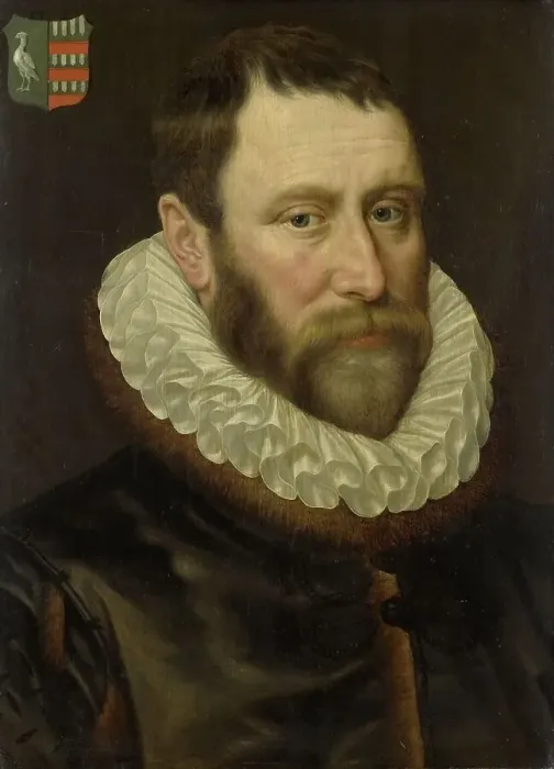 Framed Print : Portrait of Jacob Bas Claesz (1536-1589), 1586. Creator: Adriaen Thomasz Key Framed Print : Portrait of Jacob Bas Claesz (1536-1589), 1586. Creator: Adriaen Thomasz Key