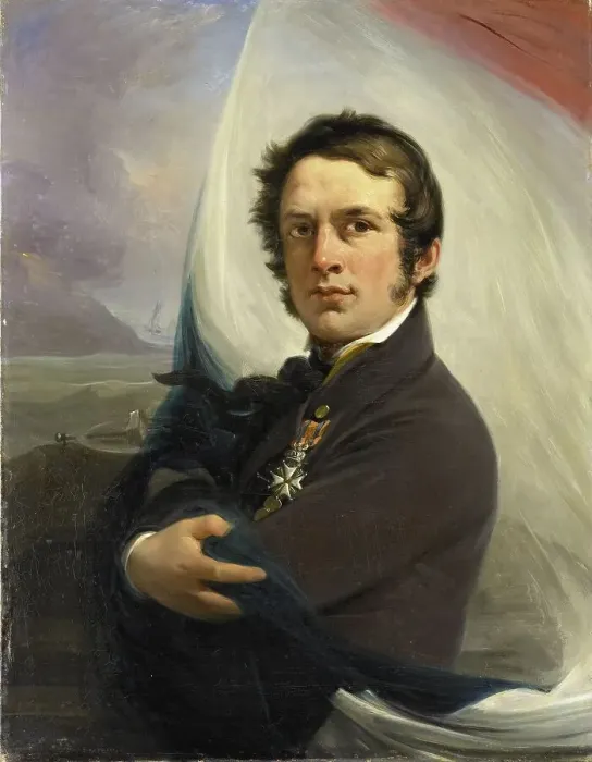 Framed Print : Portrait of Jacob Hobein, Rescued the Dutch Flag under Enemy Fire, 18 March 1831, 1832. Creator: Jan Willem Pieneman Framed Print : Portrait of Jacob Hobein, Rescued the Dutch Flag under Enemy Fire, 18 March 1831, 1832. Creator: Jan Willem Pieneman
