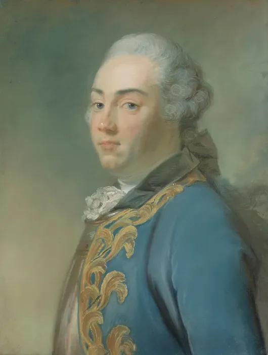 Framed Print : Portrait of Jacob van Kretschmar (1721-1792), c1750s. Creator: Jean-Baptiste Perronneau Framed Print : Portrait of Jacob van Kretschmar (1721-1792), c1750s. Creator: Jean-Baptiste Perronneau