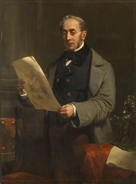 Portrait of Jacob de Vos Jacobszoon (1803-1878). Amsterdam Art Collector and Owner of the Historical Creator: Nicolaas Pieneman