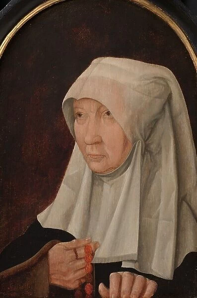 Portrait of Jacomina Claesdr van Ruyven (died 1509), Wife of Arent Franckensz van der Meer, c.1550-c Creator: Anon
