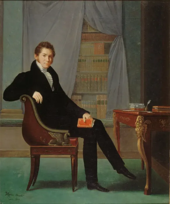 Framed Print : Portrait of Jacques-Francois Ancelot (1794-1854), 1819 Framed Print : Portrait of Jacques-Francois Ancelot (1794-1854), 1819