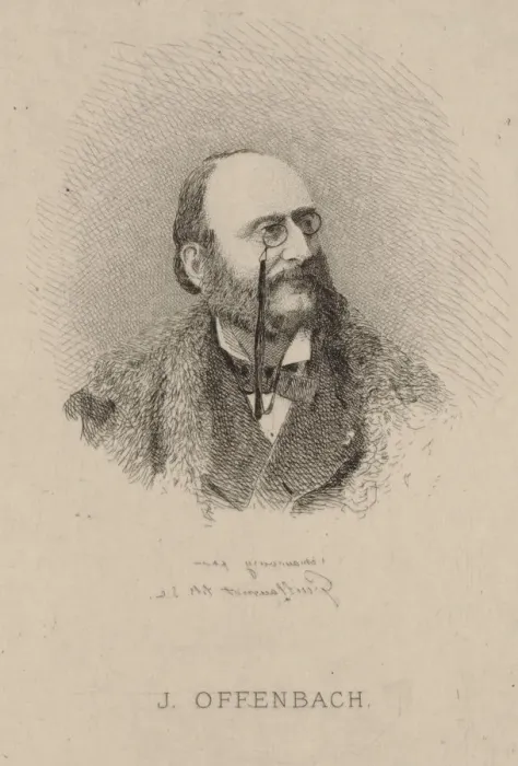 Framed Print : Portrait of Jacques Offenbach (1819-1880), 1870. Creator: Guillaumot, Claude-Nicolas-Eugene Framed Print : Portrait of Jacques Offenbach (1819-1880), 1870. Creator: Guillaumot, Claude-Nicolas-Eugene