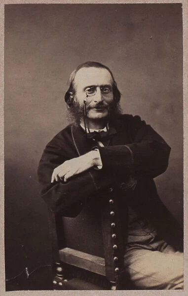 Portrait of Jacques Offenbach (1819-1880), ca 1860. Creator: Nadar