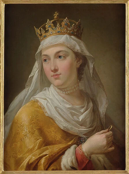 Portrait of Jadwiga of Poland (1373-1399), 1768-1771. Creator: Bacciarelli, Marcello (1731-1818)