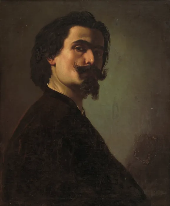 Framed Print : Portrait of Jakab Marastoni, 1856. Creator: Frantisek Klimkovic Framed Print : Portrait of Jakab Marastoni, 1856. Creator: Frantisek Klimkovic