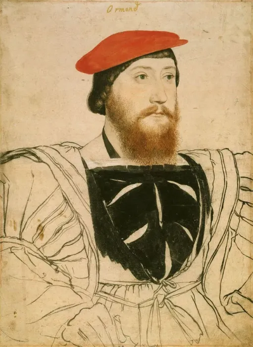 Framed Print : Portrait of James Butler, 9th Earl of Ormond, ca 1537. Artist: Holbein, Hans, the Younger (1497-1543) Framed Print : Portrait of James Butler, 9th Earl of Ormond, ca 1537. Artist: Holbein, Hans, the Younger (1497-1543)