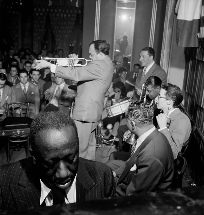 Framed Print : Portrait of James P. (James Price) Johnson, Marty Marsala, Albert Nicholas...Webster Hall, NY, 1947. Creator: William Paul Gottlieb Framed Print : Portrait of James P. (James Price) Johnson, Marty Marsala, Albert Nicholas...Webster Hall, NY, 1947. Creator: William Paul Gottlieb