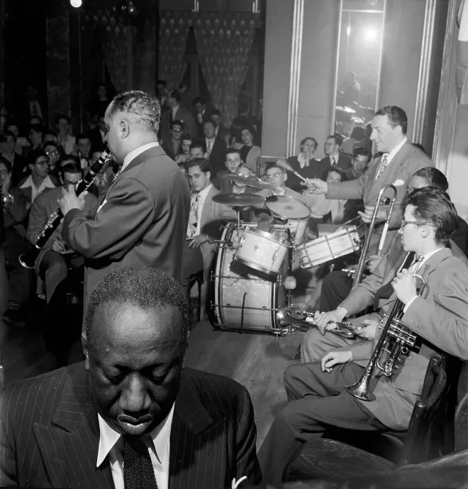 Framed Print : Portrait of James P. (James Price) Johnson, Albert Nicholas, Johnny...Webster Hall, N.Y. 1947. Creator: William Paul Gottlieb Framed Print : Portrait of James P. (James Price) Johnson, Albert Nicholas, Johnny...Webster Hall, N.Y. 1947. Creator: William Paul Gottlieb