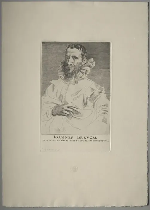 Framed Print : Portrait of Jan Brueghel. Creator: Anthony van Dyck (Flemish, 1599-1641) Framed Print : Portrait of Jan Brueghel. Creator: Anthony van Dyck (Flemish, 1599-1641)