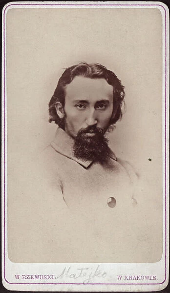 Portrait of Jan Matejko (1838-1893), c. 1880. Creator: Photo studio Waleri Rzewuski